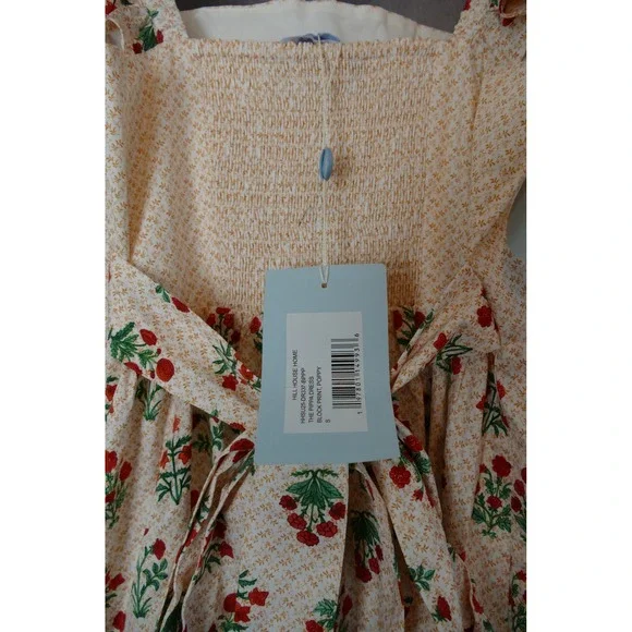 Hill House Home The Pippa Dress Block Print Poppy Ruffle Sleeve Cottagecore S - Picture 8 of 12